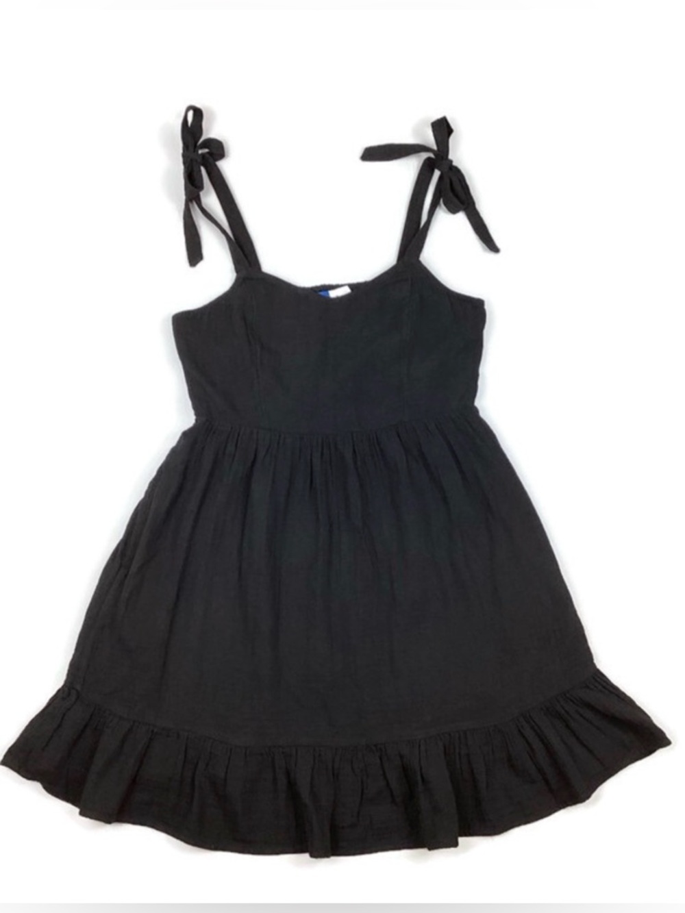 Old Navy Black Cottron Mini Sundress Medium NEW! Retail $34.99